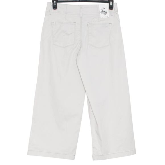 NWT Gloria Vanderbilt Pants Cropped Wide Leg Minimalist Casual Neutral Gray 6 - Picture 8 of 8